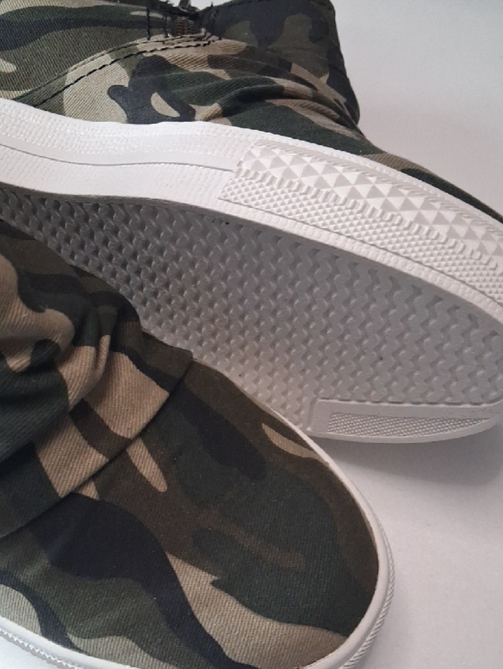 Not Rated Camo High-Top Sneakers in Olive and Black - Picture 4 of 10